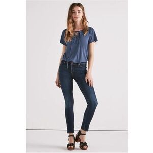 Lucky Brand Lolita Stretchy Mid Rise Medium Washed Denim Skinny Jeans 14/32